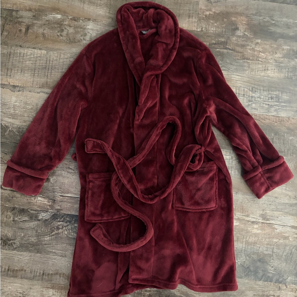 Plush Burgundy Robe One-Size